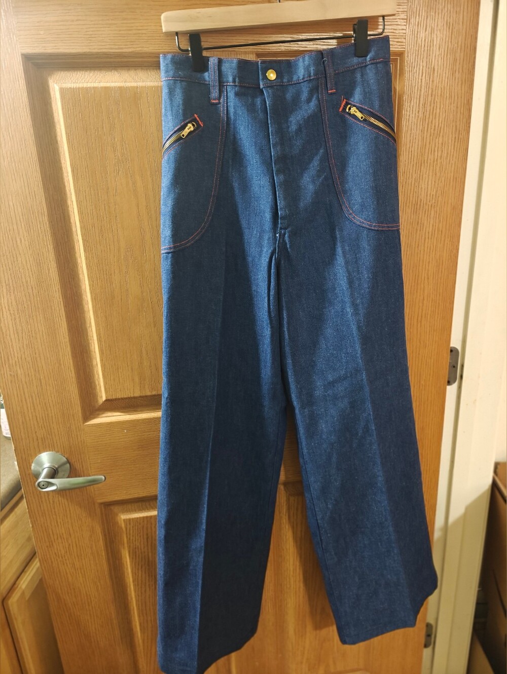 Vintage Sears Women's Talf Wide-Leg Dark Wash Blue Jeans 100% Cotton Size 16